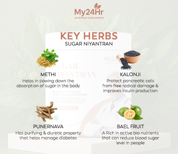 My24Hr Sugar Niyantran Powder – Keep Your Blood Sugar in Check with Daily Ayurvedic Support.