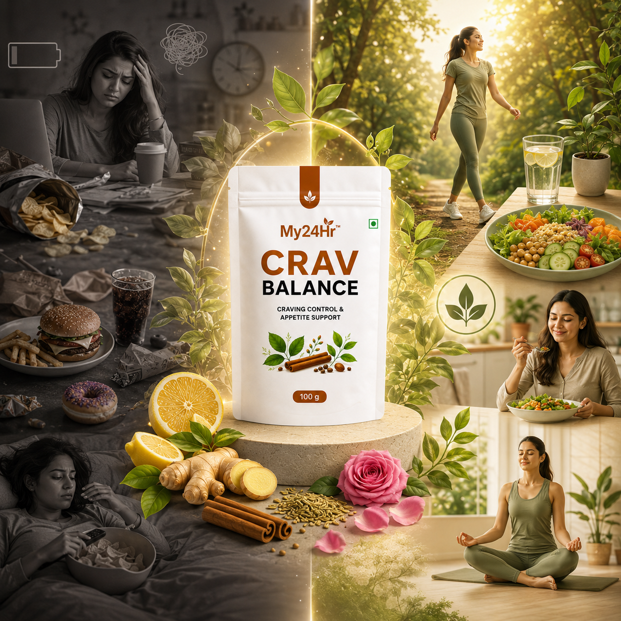 Ayurvedic Wellness Supplement for Craving Control & Mindful Eating Support